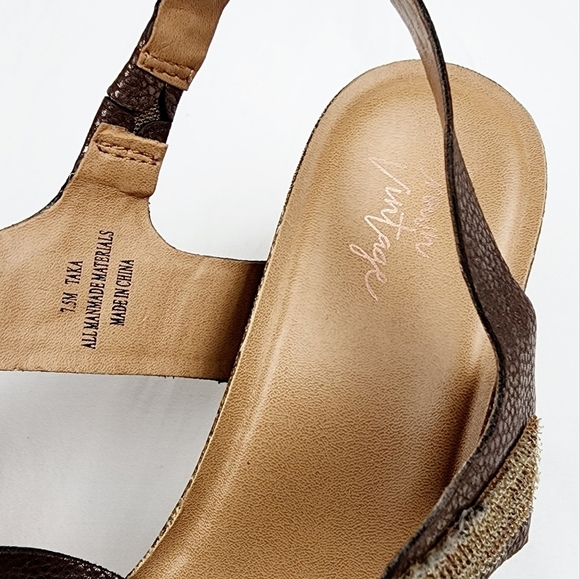 Crown Vintage Taka Gun metal grey Wedge Sandals - Picture 10 of 13